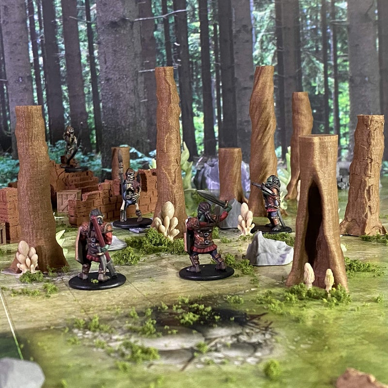Extruded Gaming Forest Trees and Rocks Set 1 - Image 4